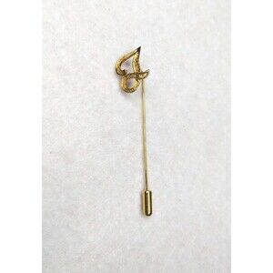 Vintage Gold-tone Monogram Initial Letter J Stick Pin Made in Taiwan